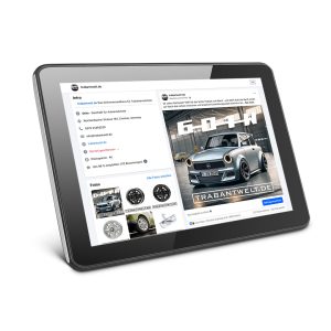 Tablet mit Facebook-Seite.